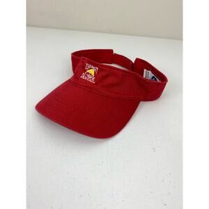 VTG Fahrenheit Headwear Salty Dog Cafe stitched graphic cotton visor hat